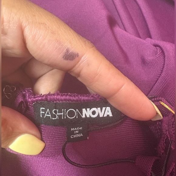 NWT Fashion Nova Purple Jumpsuit with Wide-Leg Palazzo Pants - Picture 7 of 8